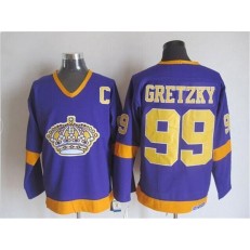 Los Angeles Kings #99 Wayne Gretzky Purple CCM Throwback Stitched NHL Jersey