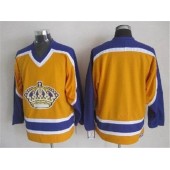 Los Angeles Kings Blank Yellow Purple CCM Throwback Stitched NHL Jersey