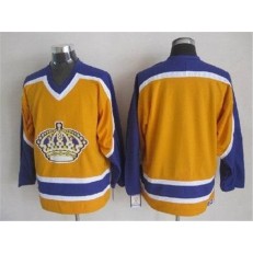 Los Angeles Kings Blank Yellow Purple CCM Throwback Stitched NHL Jersey