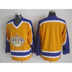 Los Angeles Kings Blank Yellow Purple CCM Throwback Stitched NHL Jersey