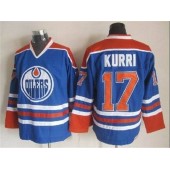 Edmonton Oilers #17 Jari Kurri Light Blue CCM Throwback Stitched NHL Jersey