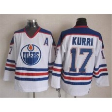 Edmonton Oilers #17 Jari Kurri White CCM Throwback Stitched NHL Jersey
