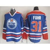 Edmonton Oilers #31 Bill Ranford Light Blue CCM Throwback Stitched NHL Jersey