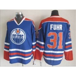 Edmonton Oilers #31 Bill Ranford Light Blue CCM Throwback Stitched NHL Jersey