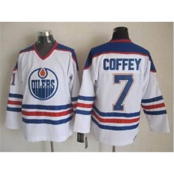 Edmonton Oilers #7 Paul Coffey White CCM Throwback Stitched NHL Jersey