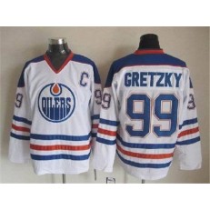 Edmonton Oilers #99 Wayne Gretzky Stitched White CCM Throwback NHL Jersey