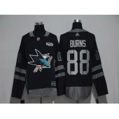 Adidas San Jose Sharks #88 Brent Burns Black 1917-2017 100th Anniversary Stitched NHL Jersey
