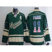 Minnesota Wild #11 Zach Parise Green USA Flag Fashion Stitched NHL Jersey