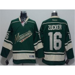 Minnesota Wild #16 Jason Zucker Green Stitched NHL Jersey
