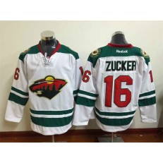 Minnesota Wild #16 Jason Zucker White Stitched NHL Jersey