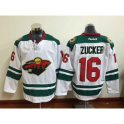 Minnesota Wild #16 Jason Zucker White Stitched NHL Jersey