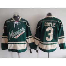 Minnesota Wild #3 Charlie Coyle Green Stitched NHL Jersey