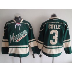 Minnesota Wild #3 Charlie Coyle Green Stitched NHL Jersey