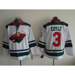 Minnesota Wild #3 Charlie Coyle White Stitched NHL Jersey