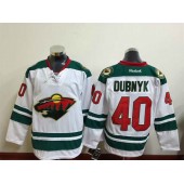 Minnesota Wild #40 Devan Dubnyk White Stitched NHL Jersey