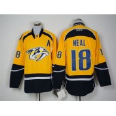 Nashville Predators #18 James Neal Yellow Home Stitched NHL Jersey