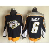 Nashville Predators #6 Shea Weber Navy Blue 1998-99 Throwback CCM Vintage Hockey Stitched NHL Jersey
