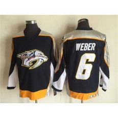 Nashville Predators #6 Shea Weber Navy Blue 1998-99 Throwback CCM Vintage Hockey Stitched NHL Jersey