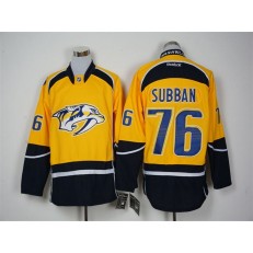 Nashville Predators #76 P.K Subban Yellow Home Stitched NHL Jersey