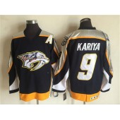 Nashville Predators #9 Paul Kariya Navy Blue 1998-99 Throwback CCM Vintage Hockey Stitched NHL Jersey