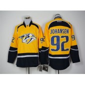 Nashville Predators #92 Ryan Johansen Yellow Home Stitched NHL Jersey