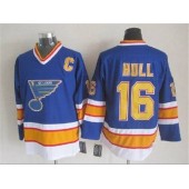 St. Louis Blues #16 Brett Hull Blue CCM Throwback Stitched NHL Jersey