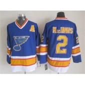 St. Louis Blues #2 Al MacInnis Blue CCM Throwback Stitched NHL Jersey