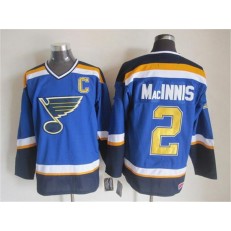 St. Louis Blues #2 Al MacInnis Light Blue CCM Throwback Stitched NHL Jersey