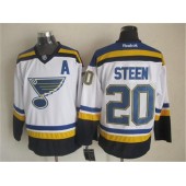 St. Louis Blues #20 Alexander Steen White Navy CCM Throwback Stitched NHL Jersey
