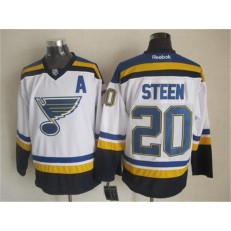 St. Louis Blues #20 Alexander Steen White Navy CCM Throwback Stitched NHL Jersey