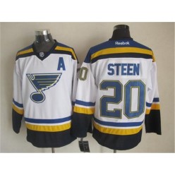 St. Louis Blues #20 Alexander Steen White Navy CCM Throwback Stitched NHL Jersey