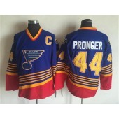St. Louis Blues #44 Chris Pronger Light Blue Red CCM Throwback Stitched NHL Jersey