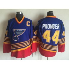 St. Louis Blues #44 Chris Pronger Light Blue Red CCM Throwback Stitched NHL Jersey