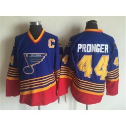 St. Louis Blues #44 Chris Pronger Light Blue Red CCM Throwback Stitched NHL Jersey