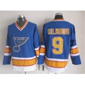 St. Louis Blues #9 Doug Gilmour Blue CCM Throwback Stitched NHL Jersey