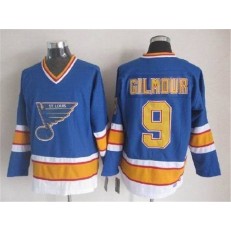 St. Louis Blues #9 Doug Gilmour Blue CCM Throwback Stitched NHL Jersey