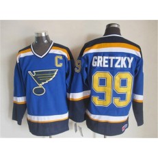 St. Louis Blues #99 Wayne Gretzky Light Blue CCM Throwback Stitched NHL Jersey