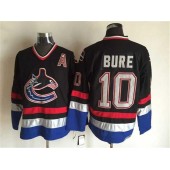 Vancouver Canucks #10 Pavel Bure Black Blue CCM Throwback Stitched NHL Jersey
