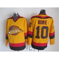 Vancouver Canucks #10 Pavel Bure Gold CCM Throwback Stitched NHL Jersey
