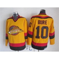 Vancouver Canucks #10 Pavel Bure Gold CCM Throwback Stitched NHL Jersey