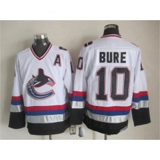 Vancouver Canucks #10 Pavel Bure White Black CCM Throwback Stitched NHL Jersey