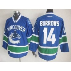 Vancouver Canucks #14 Alexandre Burrows Blue Stitched NHL Jersey
