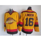 Vancouver Canucks #16 Trevor Linden Gold CCM Throwback Stitched NHL Jersey
