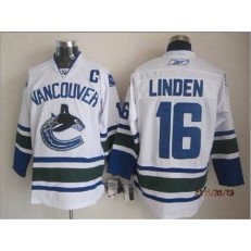 Vancouver Canucks #16 Trevor Linden White Stitched NHL Jersey