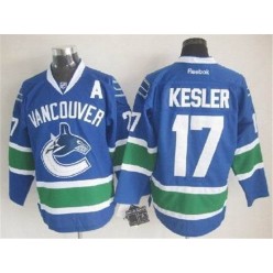 Vancouver Canucks #17 Ryan Kesler Blue Stitched NHL Jersey