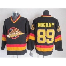 Vancouver Canucks #89 Alexander Mogilny Black Mitchell & Ness Stitched NHL Jersey