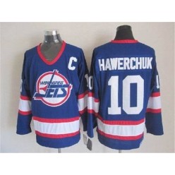 Winnipeg Jets #10 Dale Hawerchuk Blue CCM Throwback Stitched NHL Jersey
