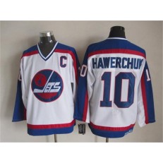 Winnipeg Jets #10 Dale Hawerchuk White Blue CCM Throwback Stitched NHL Jersey