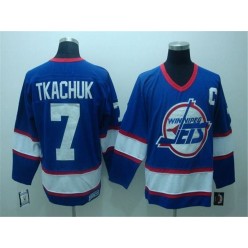 Winnipeg Jets #7 Keith Tkachuk Blue CCM Throwback Stitched NHL Jersey