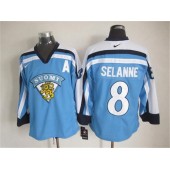 Winnipeg Jets #8 Teemu Selanne Light Blue Nike Throwback Stitched NHL Jersey